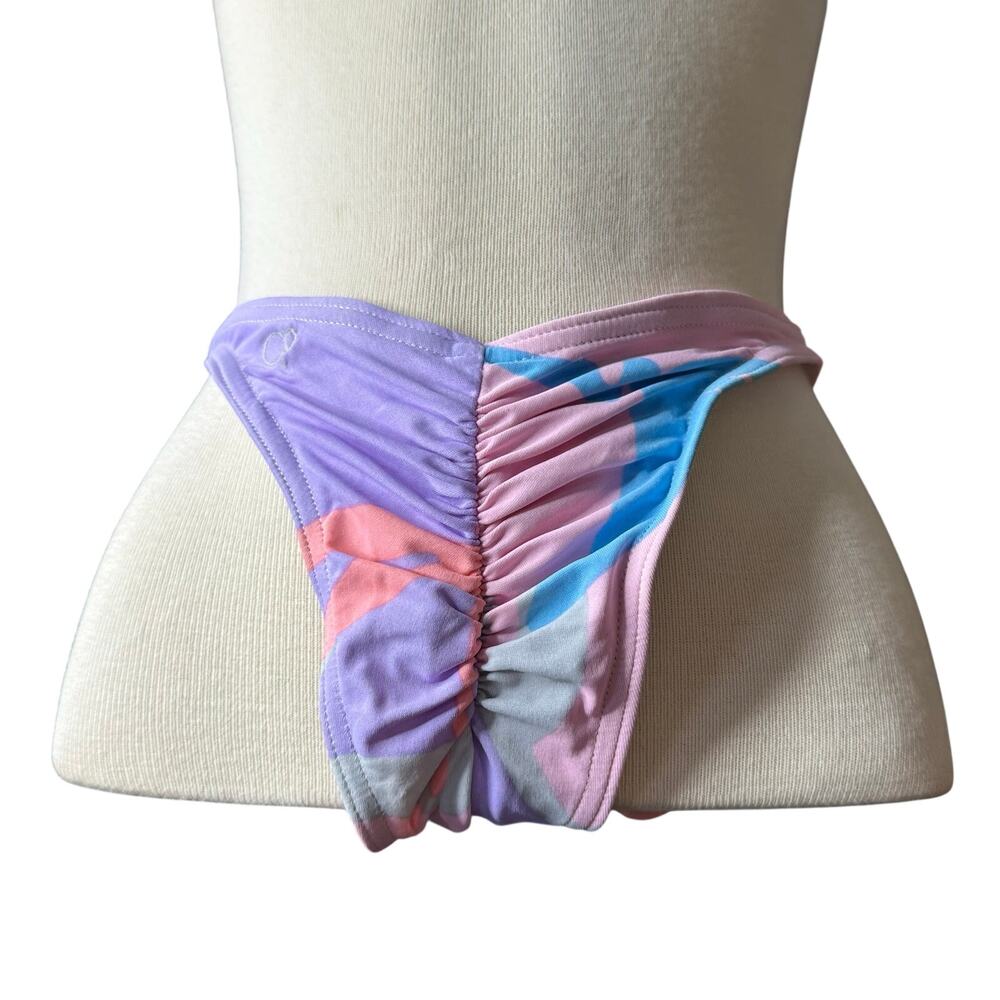 Vintage y2k/90s Scrunched thigh high Bikini Bottom OP Pastel
Women’s Size 9/M